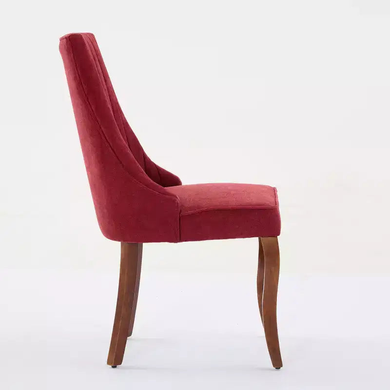 Chaises de salle à manger GDFStudio Hub en bois avec revêtement en velours (Lot de 2)