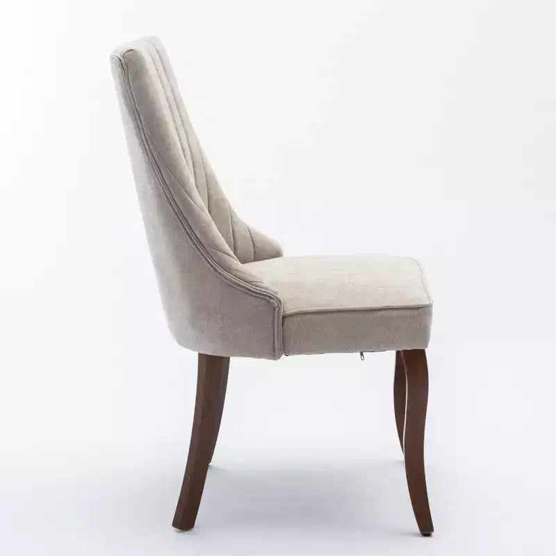 Chaises de salle à manger GDFStudio Hub en bois avec revêtement en velours (Lot de 2)
