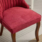 Chaises de salle à manger GDFStudio Hub en bois avec revêtement en velours (Lot de 2)