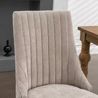 Chaises de salle à manger GDFStudio Hub en bois avec revêtement en velours (Lot de 2)