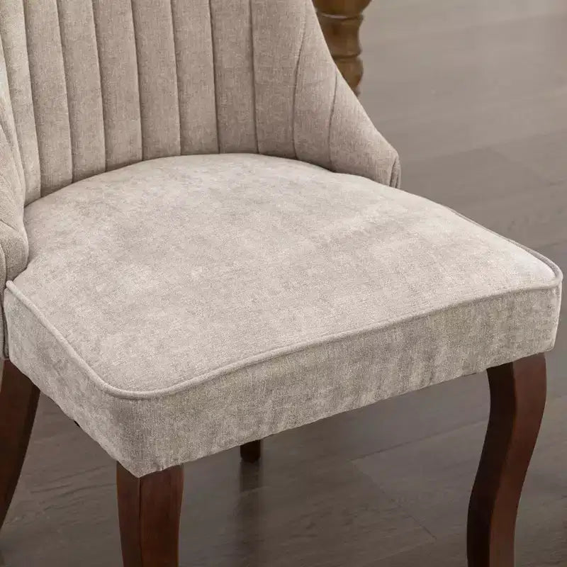 Chaises de salle à manger GDFStudio Hub en bois avec revêtement en velours (Lot de 2)
