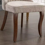 Chaises de salle à manger GDFStudio Hub en bois avec revêtement en velours (Lot de 2)