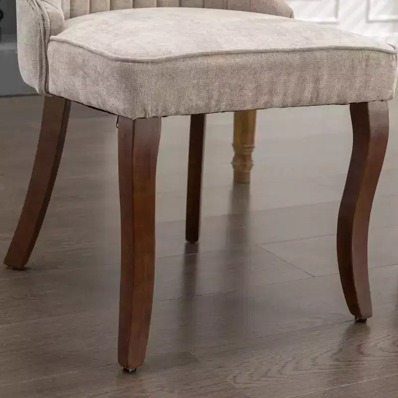 Chaises de salle à manger GDFStudio Hub en bois avec revêtement en velours (Lot de 2)