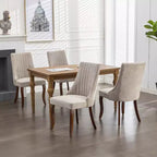 Chaises de salle à manger GDFStudio Hub en bois avec revêtement en velours (Lot de 2)