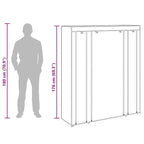 vidaXL Armoire noire en tissu non-tissé et fer, armoire en tissu pliable