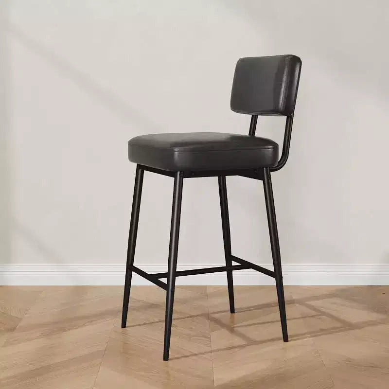 Lot de 2 tabourets de bar hauteur comptoir - Similicuir vert rustique 26" - Dossier ergonomique - Capacité de 180 kg - Idéal pour îlot de cuisine