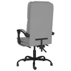 vidaXL Chaise de bureau massante gris clair Polyester (tissu), Métal, Contreplaqué