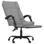 vidaXL Chaise de bureau massante gris clair Polyester (tissu), Métal, Contreplaqué