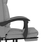 vidaXL Chaise de bureau massante gris clair Polyester (tissu), Métal, Contreplaqué