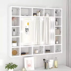 vidaXL Armoire de toilette Blanche Bois d'ingénierie Montage mural Armoire de toilette
