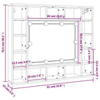 vidaXL Armoire de toilette Blanche Bois d'ingénierie Montage mural Armoire de toilette