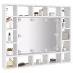 vidaXL Armoire de toilette Blanche Bois d'ingénierie Montage mural Armoire de toilette