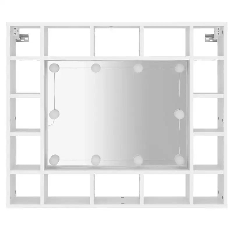 vidaXL Armoire de toilette Blanche Bois d'ingénierie Montage mural Armoire de toilette