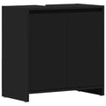 vidaXL Bathroom Cabinet Black Engineered wood 23.6 x 13.0 x 24.0 in