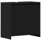 vidaXL Bathroom Cabinet Black Engineered wood 23.6 x 13.0 x 24.0 in