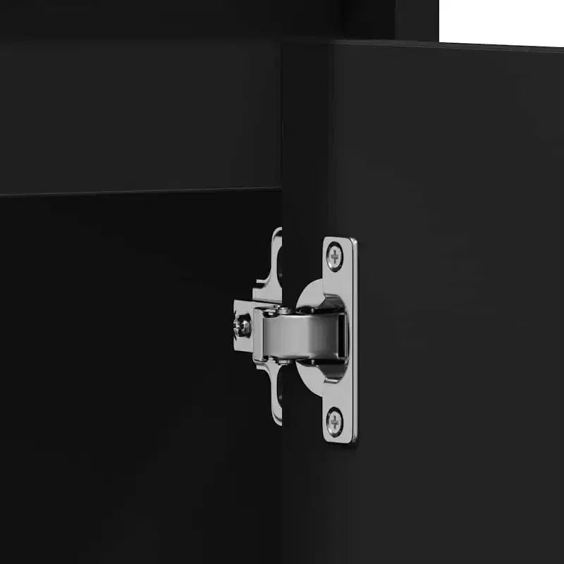 vidaXL Meuble bas de salle de bain noir, bois d'ingénierie 60 x 33 x 61 cm