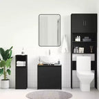 vidaXL Meuble bas de salle de bain noir, bois d'ingénierie 60 x 33 x 61 cm