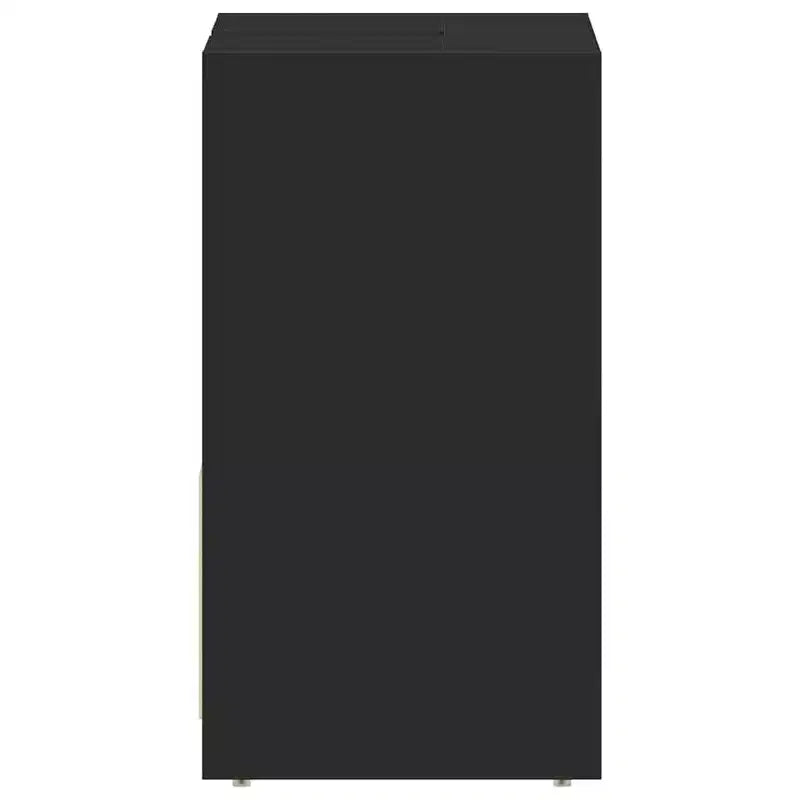 vidaXL Meuble bas de salle de bain noir, bois d'ingénierie 60 x 33 x 61 cm