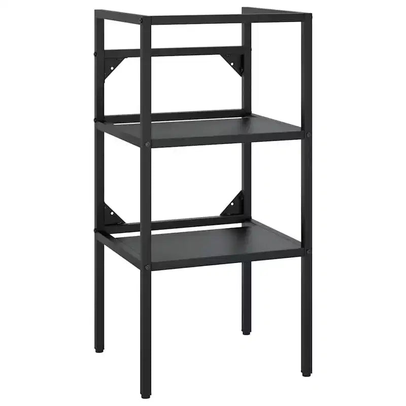 vidaXL Bathroom Washbasin Frame Black Iron Medium