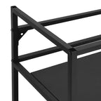 vidaXL Meuble sous-lavabo noir en fer M