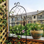 MAYEERTY Lot de 2 treillis de jardin en métal noir antirouille de 71 x 19,7 pour plantes grimpantes