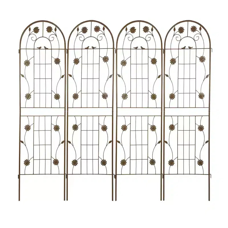 MAYEERTY Lot de 2 treillis de jardin en métal noir antirouille de 71 x 19,7 pour plantes grimpantes