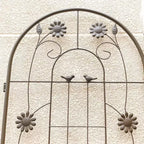 MAYEERTY Lot de 2 treillis de jardin en métal noir antirouille de 71 x 19,7 pour plantes grimpantes