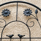 MAYEERTY Lot de 2 treillis de jardin en métal noir antirouille de 71 x 19,7 pour plantes grimpantes