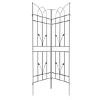MAYEERTY Lot de 2 treillis de jardin en métal marron antirouille de 180 x 45 cm pour plantes grimpantes