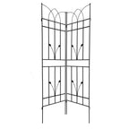 MAYEERTY Lot de 2 treillis de jardin en métal marron antirouille de 180 x 45 cm pour plantes grimpantes