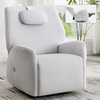 Fauteuil inclinable électrique pivotant et à bascule avec coussin de soutien lombaire et cervical, pivotement maximal de 270 degrés, ports USB et Type-C