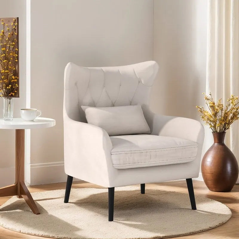 Fauteuil et causeuse modernes en velours, rembourrés