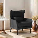 Fauteuil et causeuse modernes en velours, rembourrés