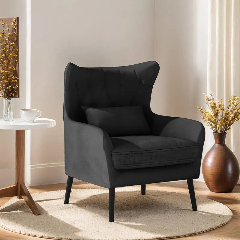 Fauteuil et causeuse modernes en velours, rembourrés
