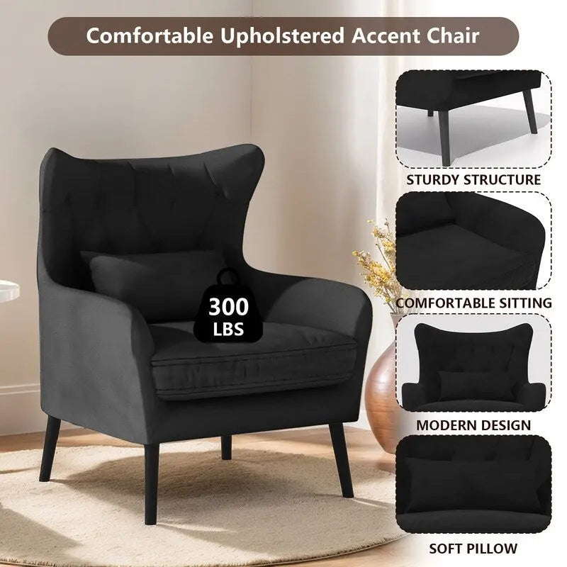Fauteuil et causeuse modernes en velours, rembourrés