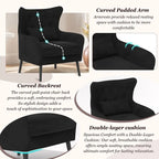 Fauteuil et causeuse modernes en velours, rembourrés