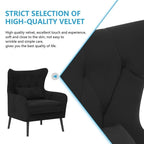 Fauteuil et causeuse modernes en velours, rembourrés