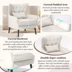 Fauteuil et causeuse modernes en velours, rembourrés