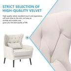 Fauteuil et causeuse modernes en velours, rembourrés