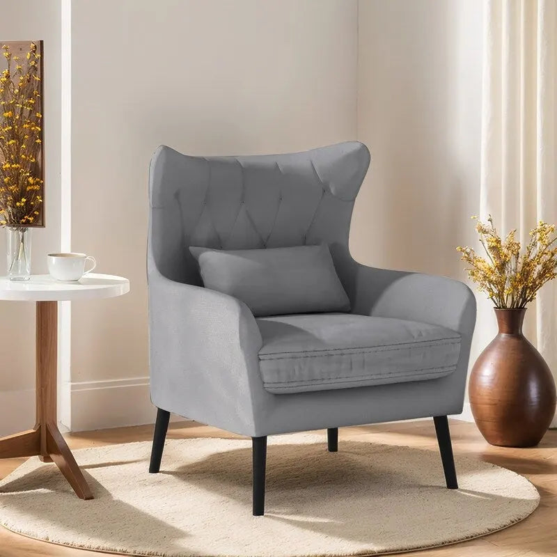 Fauteuil et causeuse modernes en velours, rembourrés