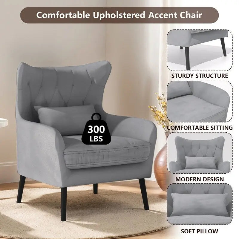 Fauteuil et causeuse modernes en velours, rembourrés