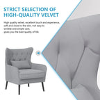 Fauteuil et causeuse modernes en velours, rembourrés
