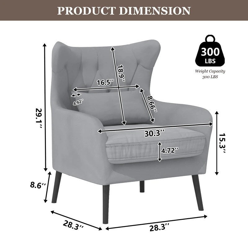Fauteuil et causeuse modernes en velours, rembourrés