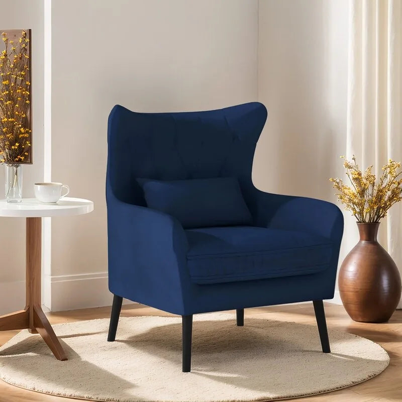 Fauteuil et causeuse modernes en velours, rembourrés