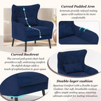 Fauteuil et causeuse modernes en velours, rembourrés