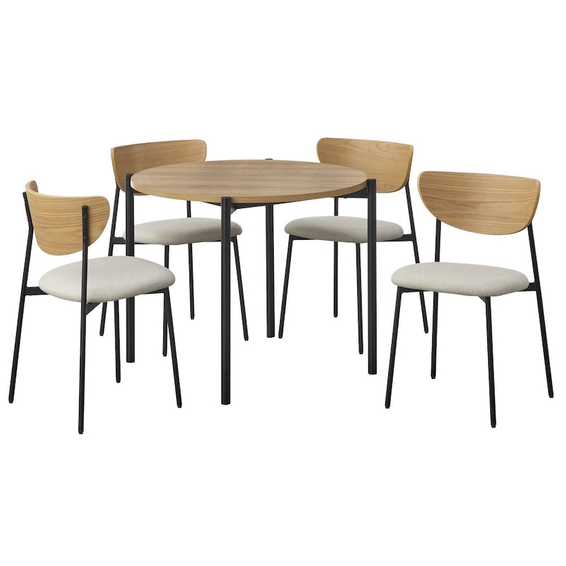 Table et chaises de salle à manger rondes