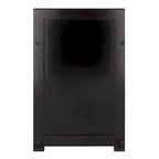 Banc de rangement avec 3 paniers tressés pliables, Chocolat espresso