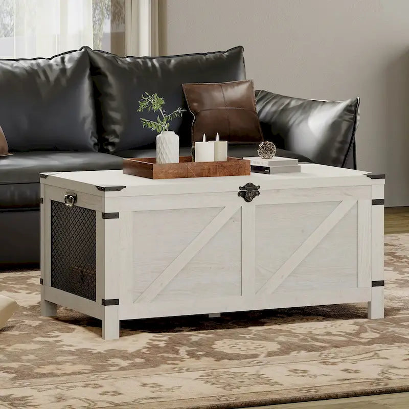 Table basse relevable avec rangement