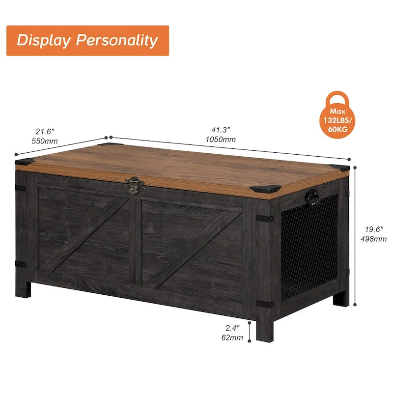 Table basse relevable avec rangement
