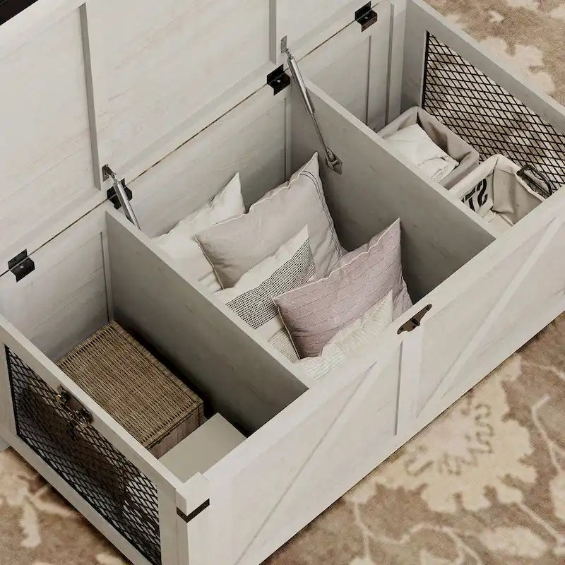 Table basse relevable avec rangement